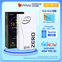 Combo 1 Hộp Bao Cao Su LifeStyles Zero 12 bao + 1 Hộp Bao Cao Su LifeStyles SKYN Elite Non-latex 10 bao