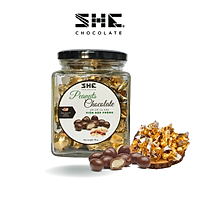 Socola Viên ĐẬU PHỘNG 90G SHE Chocolate -Thích hợp ăn vặt văn phòng, làm quà tặng - Đặc biệt giòn tan