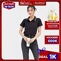 Áo polo nữ GUMAC ATB812 phối cổ sọc viền nhiều màu, thanh lịch