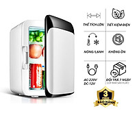 Tủ lạnh mini 10 lít có hiện thị nhiệt độ dùng cho gia đình và ô tô