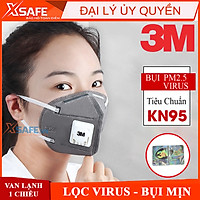 Khẩu trang N95 3M 9541V Khẩu trang 3D 5 lớp kháng khuẩn, chống bụi mịn, phòng dịch, tiêu chuẩn KN95 chính hãng