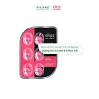 Viên Serum Dưỡng Tóc Ellips Hair Vitamin Pro Keratin Complex Giúp Phục Hồi Tóc, Nuôi Dưỡng Tóc Óng Mượt (Vỉ 6 Viên)