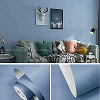 Giấy dán tường trơn màu pastel decal dán tường phòng ngủ, khổ rộng 45cm, ME15