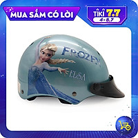 Nón Bảo Hiểm Trẻ Em Nửa Đầu Protec KITTY, Họa Tiết Nữ Hoàng Băng Giá Elsa xinh xắn, Siêu Thoáng Khí