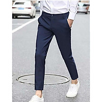 Quần dài nam dáng âu chất tuyết mưa dày dặn không bai xù, size từ 45-80 kg, dáng ôm trẻ trung năng động, chất vải co giãn nhẹ
