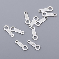 10Pcs 925 Sterling Silver Tail Extender Chain Accessories Tags Charm Pendant