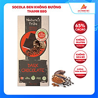 Socola Đen Không Đường Nhập Khẩu Úc, Gluten Free, Phù hợp cả ăn chay - Nature's Tribe Dark Chocolate - Thanh 38g-88g