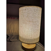 Đèn Ngủ Để Bàn Decor Thân Gỗ Phong Cách Hàn Quốc Scandinavian