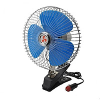 Quạt ô tô 12v /24v loại lớn sải cánh 18cm, lồng quạt inox chống gỉ