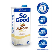 Sữa hạt hạnh nhân So Good hộp 1L, làm từ hạnh nhân Úc, calo thấp, ít ngọt, sản xuất tại Úc