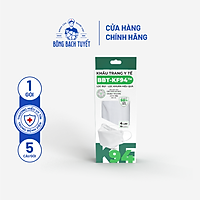 Combo 5 Hộp Khẩu trang Bông Bạch Tuyết KF94 4 lớp trắng (10 cái/hộp)