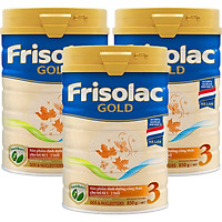 3 lon sữa Sữa Bột Frisolac Gold 3 850g (Dành Cho Trẻ Từ 1 - 2 Tuổi)