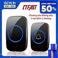 Chuông Cửa Không Dây Thông Minh CTFAST CT - 01 (1 Nút Bấm, 1 Chuông ), Chống Nước, Khoảng Cách Sử Dụng Hiệu Quả 300 mét - Hàng Chính Hãng