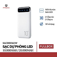 Pin sạc dự phòng 10000mAh WP161 Pagini màn hình Led hiển thị các thông số dung lượng pin cực hiện đại – Chế độ sạc kép, có thể sạc cùng lúc 2 điện thoại – Hàng nhập khẩu