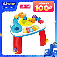 Đồ chơi Bàn nhạc tập đứng cho bé WINFUN 0812 kiêm đập bóng vui nhộn, thả hình khối luyện tư duy có đèn nhạc - tặng đồ chơi tắm 2 món
