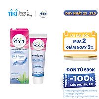 Kem tẩy lông cho da nhạy cảm Veet Silk Fresh 25g