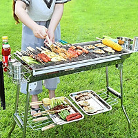 Bếp nướng than hoa không khói tặng kèm vỉ nướng khay nướng chống dính bếp nướng ngoài trời