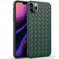 Ốp lưng thời trang lưới đan chéo TPU cho iPhone 6 Plus/X/11 PROMAX - Hàng nhập khẩu - Xanh rêu