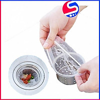 Sẵn Hàng - Combo 100 Túi Lọc Rác Bồn Rửa Chén Thông Minh-Tự Hủy Sinh Học-Có Chun Ở Miệng Giúp Dễ Dàng Sử Dụng ... ...