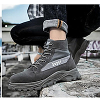 Giày thể thao nam,Giày sneaker nam cổ cao da lộn kết hợp dáng đẹp