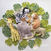 Đồ chơi treo nôi cũi handmade , tự xoay phát nhạc RỪNG XANH 2