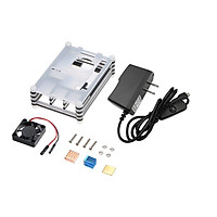 9 Layers Case with Cooling fan for Raspberry Pi 3 Model B/ B plus pi 3 B+ US Plug