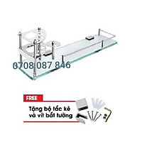 Kệ gương kiếng nhà tắm để ly, bàn chải, kem đánh răng
