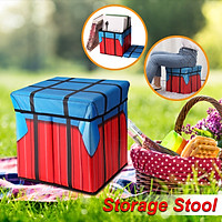 20*20*20cm Folding Stool Storage Ottoman Box Home Chair Footstool Kids Toy Container W/ Lid
