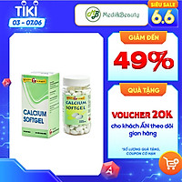 TPCN bổ xương bổ sung Calcium (canxi) và Vitamin D3- Calcium softgel – Robinson Pharma Usa - Chai 100 viên