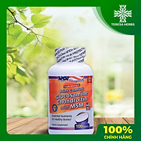 Viên Uống Hỗ Trợ Xương Khớp Glucosamine Chondroitin With Msm (Made in USA)- Bổ sung dưỡng chất cho khớp, mô sụn khớp, Giúp tăng dịch khớp, cải thiện tình trạng khô khớp ( 1 Hộp 100 viên)