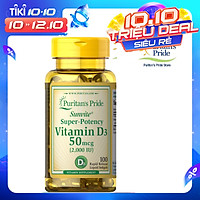 Thực Phẩm Chức Năng - Viên Uống Bổ Sung Vitamin D Tăng Cường Hệ Miễn Dịch, Phòng Chống Còi Xương Sunvite High-Potency Vita D3 1000IU (100 Viên)