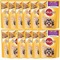 Combo 12 gói sốt chó con Pedigree vị gà,gan,trứng và rau 80g/1 gói