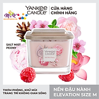 Nến ly vuông Elevation Yankee Candle - Salt Mist Peony - size M