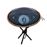 10 Notes Handpan Hand Pan Hand Drum Percussion Instrument Musical Gift with Drum Stick Cleaning Cloth Metal Stand Carry