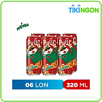 Lốc 6 Lon Nước Ngọt Có Gaz Mirinda Xá Xị (320ml/lon)