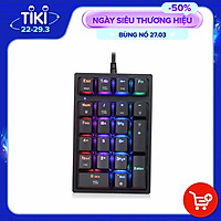 Bàn phím cơ Motospeed K24 Numeric 21 phím Bàn phím có dây USB với 13 hiệu ứng ánh sáng RGB