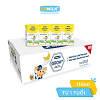 Sữa Tiệt Trùng Có Đường VPMilk Grow+ Vị Chuối Hộp 110ml (Thùng 48 Hộp)