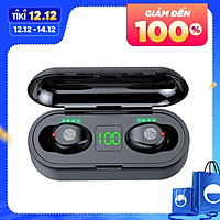 Tai nghe bluetooth không dây F9 True wireless Dock Sạc có Led Báo Pin Kép