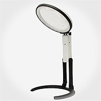 Foldable LED Magnifying Glass Desk Lamp Handheld Table Lamp with 1.8X 5X Bench Magnifier Glass Loupe