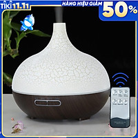 Combo Máy Khuếch Tán/ Máy Xông Tinh Dầu Cổ Cao Pro Có Điều Khiển Từ Xa + Tinh Dầu Nguyên Chất TIDAMO (Tự Chọn) - Xông Tinh Dầu Thơm Phòng Thư Giãn, Đuổi Muỗi và Bảo Vệ Sức Khỏe