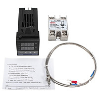 Bộ Điều Khiển Nhiệt Độ Kĩ Thuật Số LCD PID REX-C100 + Cặp Nhiệt Độ K (Max 40A)