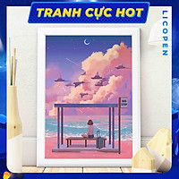 Tranh Tô Màu Theo Số Licopen - Tranh Trạm Dừng Chân - MS187