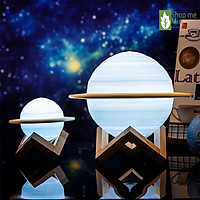 Máy Xông Tinh Dầu Kiêm Đèn Ngủ Mặt Trăng 3D, Đèn Ngủ Mặt Trăng Đổi Màu Phun Sương - MIN36