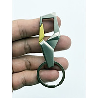 Móc treo chìa khóa xe hợp kim không gỉ màu xám vàng MK018