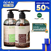 Combo dầu gội sữa tắm chiết xuất cà phê, sạch gàu, khử mùi cơ thể, tẩy tế bào chết Cocayhoala 300g