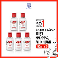 Combo 5 Gel Rửa Tay Khô Sạch Siêu Nhanh Lifebuoy Bảo Vệ Vượt Trội 10 (Chai Nắp 50ml)