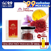 Saffron KingDom Nhụy Hoa Nghệ Tây Iran loại Super Negin thượng hạng (Hộp 1 gram)