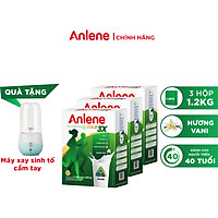 Combo 3 Sữa Bột Anlene Gold 3X Hương Vanilla (Hộp giấy 1200g) - Tặng máy xay sinh tố cầm tay (Màu ngẫu nhiên)