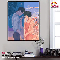 Tranh sơn dầu số hoá tự tô màu Gam TY4097 căng sẵn khung