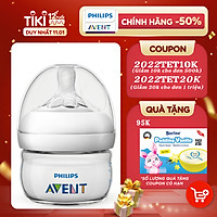 Bình sữa mô phỏng tự nhiên hiệu Philips Avent (60 ml - đơn) cho trẻ từ 0 tháng tuổi SCF039.17